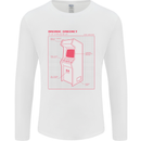 Retro Arcade Game Cabinet Gaming Gamer Mens Long Sleeve T-Shirt White