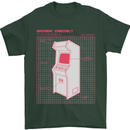 Retro Arcade Game Cabinet Gaming Gamer Mens T-Shirt Cotton Gildan Forest Green