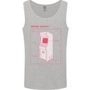 Retro Arcade Game Cabinet Gaming Gamer Mens Vest Tank Top Sports Grey