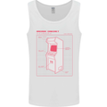 Retro Arcade Game Cabinet Gaming Gamer Mens Vest Tank Top White