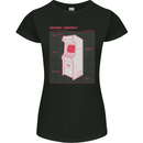 Retro Arcade Game Cabinet Gaming Gamer Womens Petite Cut T-Shirt Black