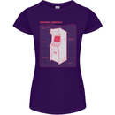 Retro Arcade Game Cabinet Gaming Gamer Womens Petite Cut T-Shirt Purple