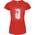 Retro Arcade Game Cabinet Gaming Gamer Womens Petite Cut T-Shirt Red