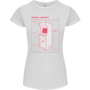 Retro Arcade Game Cabinet Gaming Gamer Womens Petite Cut T-Shirt White
