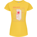 Retro Arcade Game Cabinet Gaming Gamer Womens Petite Cut T-Shirt Yellow