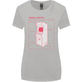 Retro Arcade Game Cabinet Gaming Gamer Womens Wider Cut T-Shirt Sports Grey