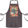 Retro Cinema Movie Night Films & TV Cotton Apron 100% Organic Dark Grey