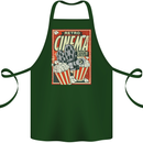 Retro Cinema Movie Night Films & TV Cotton Apron 100% Organic Forest Green