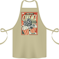 Retro Cinema Movie Night Films & TV Cotton Apron 100% Organic Khaki
