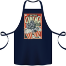 Retro Cinema Movie Night Films & TV Cotton Apron 100% Organic Navy Blue