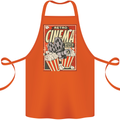 Retro Cinema Movie Night Films & TV Cotton Apron 100% Organic Orange