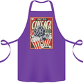 Retro Cinema Movie Night Films & TV Cotton Apron 100% Organic Purple