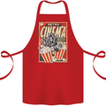 Retro Cinema Movie Night Films & TV Cotton Apron 100% Organic Red