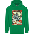 Retro Cinema Movie Night Films & TV Mens 80% Cotton Hoodie Irish Green