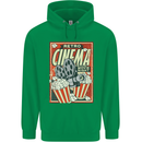 Retro Cinema Movie Night Films & TV Mens 80% Cotton Hoodie Irish Green