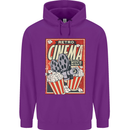 Retro Cinema Movie Night Films & TV Mens 80% Cotton Hoodie Purple