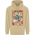 Retro Cinema Movie Night Films & TV Mens 80% Cotton Hoodie Sand