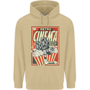 Retro Cinema Movie Night Films & TV Mens 80% Cotton Hoodie Sand