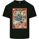 Retro Cinema Movie Night Films & TV Mens Cotton T-Shirt Tee Top Black