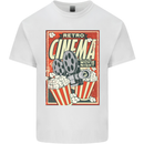 Retro Cinema Movie Night Films & TV Mens Cotton T-Shirt Tee Top White