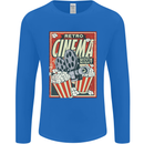 Retro Cinema Movie Night Films & TV Mens Long Sleeve T-Shirt Royal Blue