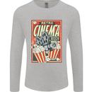 Retro Cinema Movie Night Films & TV Mens Long Sleeve T-Shirt Sports Grey