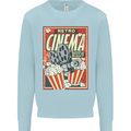 Retro Cinema Movie Night Films & TV Mens Sweatshirt Jumper Light Blue