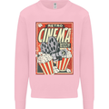 Retro Cinema Movie Night Films & TV Mens Sweatshirt Jumper Light Pink
