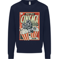 Retro Cinema Movie Night Films & TV Mens Sweatshirt Jumper Navy Blue