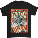 Retro Cinema Movie Night Films & TV Mens T-Shirt Cotton Gildan Black