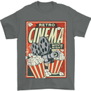 Retro Cinema Movie Night Films & TV Mens T-Shirt Cotton Gildan Charcoal