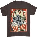 Retro Cinema Movie Night Films & TV Mens T-Shirt Cotton Gildan Dark Chocolate