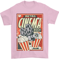 Retro Cinema Movie Night Films & TV Mens T-Shirt Cotton Gildan Light Pink