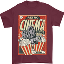 Retro Cinema Movie Night Films & TV Mens T-Shirt Cotton Gildan Maroon