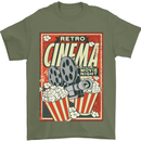 Retro Cinema Movie Night Films & TV Mens T-Shirt Cotton Gildan Military Green