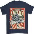 Retro Cinema Movie Night Films & TV Mens T-Shirt Cotton Gildan Navy Blue