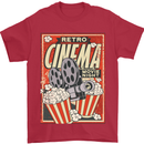 Retro Cinema Movie Night Films & TV Mens T-Shirt Cotton Gildan Red