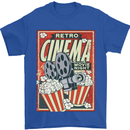 Retro Cinema Movie Night Films & TV Mens T-Shirt Cotton Gildan Royal Blue