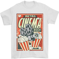 Retro Cinema Movie Night Films & TV Mens T-Shirt Cotton Gildan White