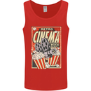 Retro Cinema Movie Night Films & TV Mens Vest Tank Top Red