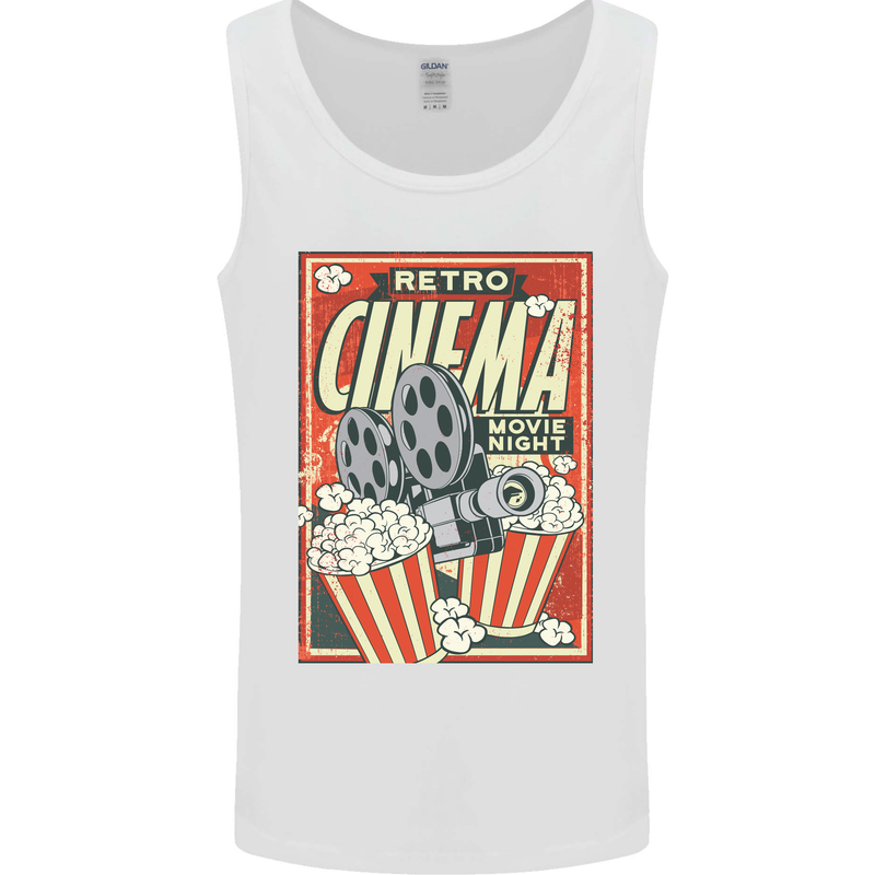 Retro Cinema Movie Night Films & TV Mens Vest Tank Top White