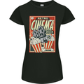 Retro Cinema Movie Night Films & TV Womens Petite Cut T-Shirt Black