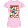 Retro Cinema Movie Night Films & TV Womens Petite Cut T-Shirt Light Pink