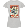 Retro Cinema Movie Night Films & TV Womens Petite Cut T-Shirt Sports Grey