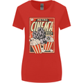 Retro Cinema Movie Night Films & TV Womens Wider Cut T-Shirt Red