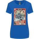 Retro Cinema Movie Night Films & TV Womens Wider Cut T-Shirt Royal Blue