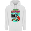 Retro Gamer Arcade Games Gaming Childrens Kids Hoodie White