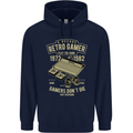 Retro Gamer Funny Gaming Childrens Kids Hoodie Navy Blue