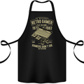 Retro Gamer Funny Gaming Cotton Apron 100% Organic Black