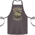 Retro Gamer Funny Gaming Cotton Apron 100% Organic Dark Grey